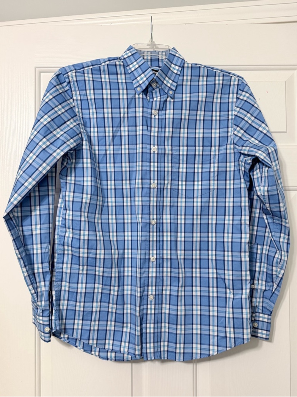 Lands’ End Traditional Fit Long Sleeve Button-Down Shirt Size S 14-14 1/2
